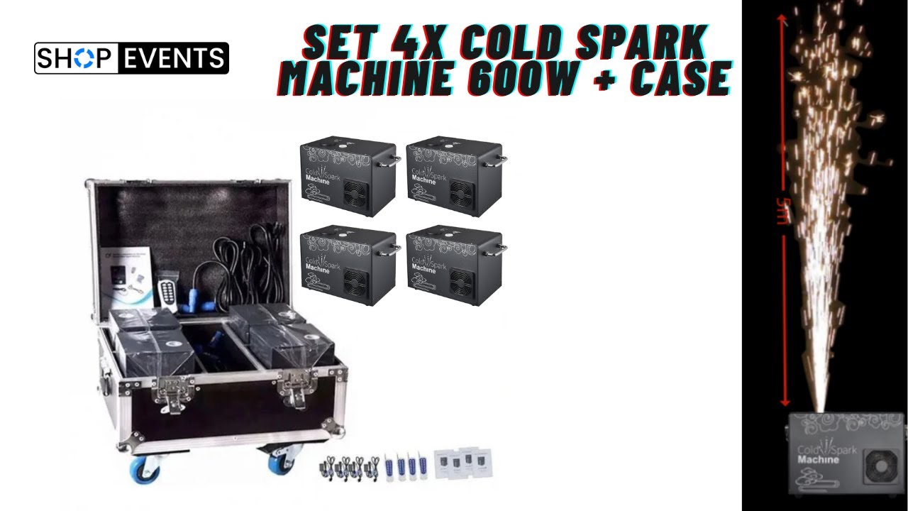 Set 4x Cold Spark Machine 600W – Prezentare Completă + Demo Real