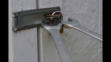 Open lock with 2 nut wrenches, extend force on wrenches free, lost key unlock locks