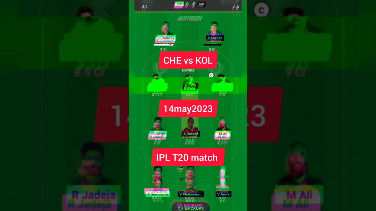 che vs KOL IPL T20 match super hits 🔥🔥 