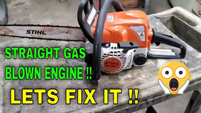 STIHL MS 180 C-BE, How to knee start your chainsaw