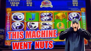 OVER 150 FREE GAMES  4 BONUSES CHINA SHORES KONAMI SLOT MACHINE  MAX BET