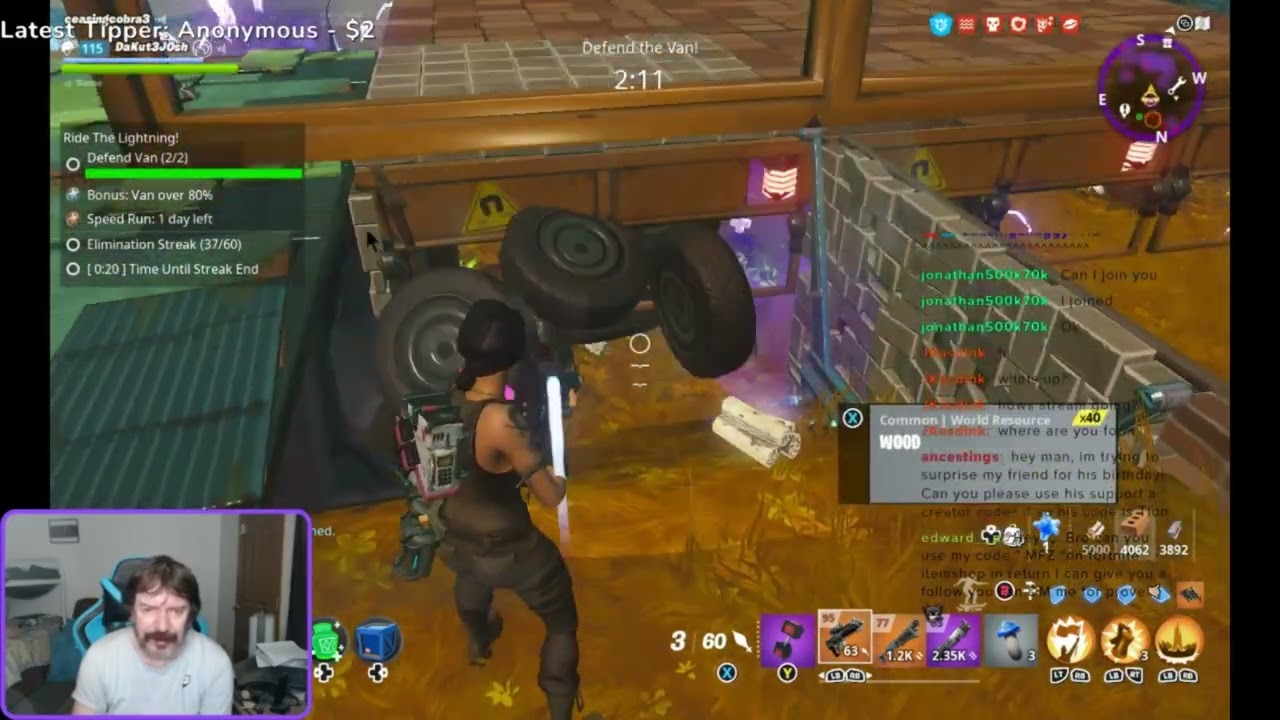 Fortnite ride the lightning ventures 4man lvl94