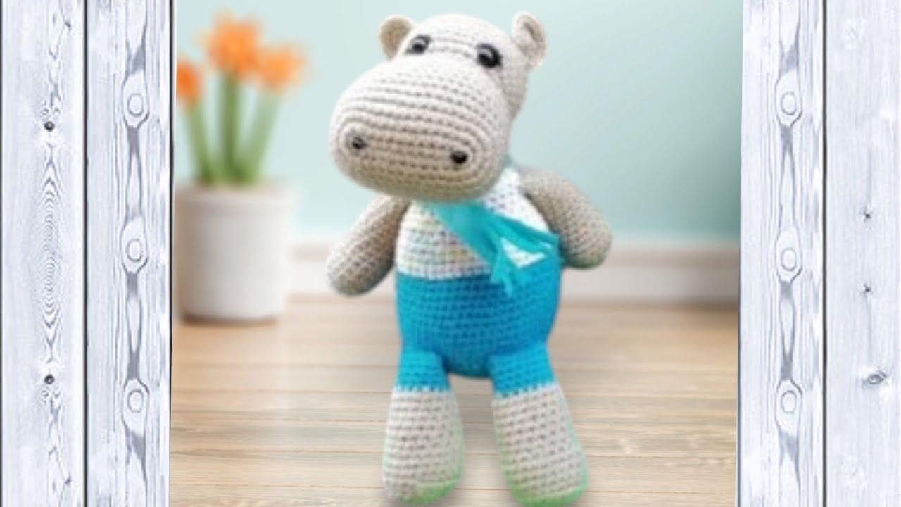 PAREJA DE HIPOPOTAMOS CON SONIDO EN AMIGURUMI Video 1 de 3