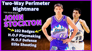 *DIME DEALER* The Best John Stockton PG Build on NBA 2K22 Next Gen! Two-Way Monster! 102 Badges!