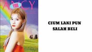 TWICE - FANCY  MISHEARD 'SALAH DENGER LIRIK/LYRICS' (INDONESIA)