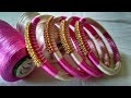 Kalar-13||Designer silk thread bangles /double color silk thread bangles /DIY