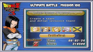 DRAGON BALL Z BUDOKAI TENKAICHI 3 (PS2)❗MISSION 100 - 10-4 UNITE! FUSION WARRIORS (Z Record)❗