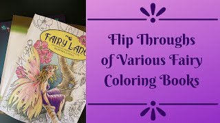 Flip Throughs of Three Fairy Coloring Books