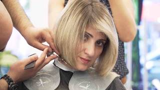 Short Blonde Layered Bob Haircut | Chic Bob Cut with Soft Layers & Volume