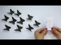 Easy paper butterfly wall decoration  how to make paper butterfly  easy paper butterfly