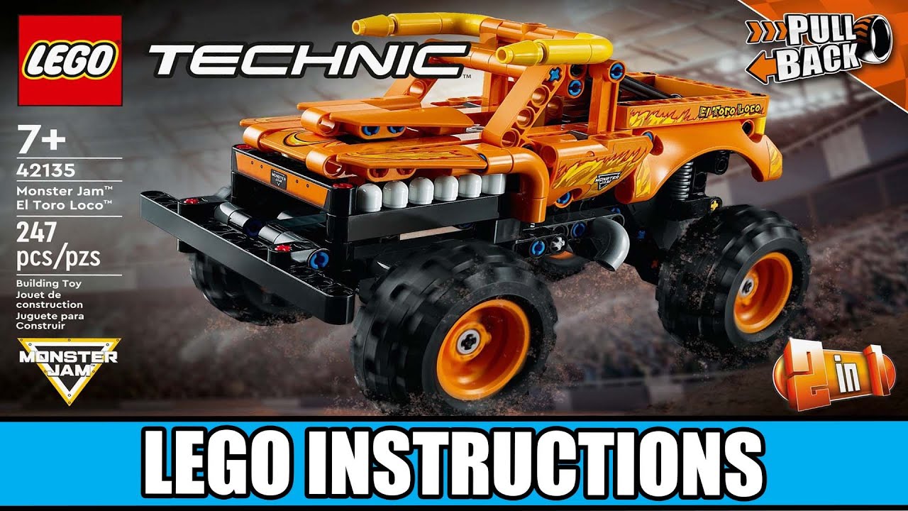 LEGO Technic Monster Jam El Toro Loco, 2 in 1 Pull Back Truck to Off Roader  Car Toy 42135, Monster Truck and Race Car Building Toy, Construction Kit