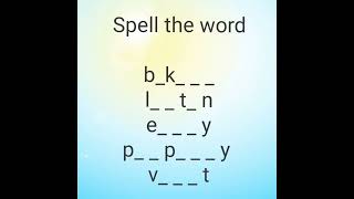 Should/ESL Practice/ Spelling/ Making sentences/New words to Practice