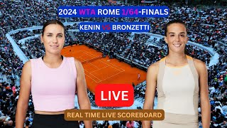 Sofia Kenin Vs Lucia Bronzetti LIVE Score UPDATE Today Women's Tennis 2024 WTA Rome 1/64-Finals