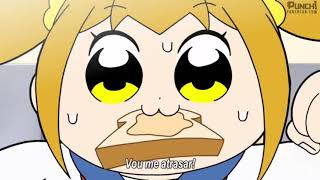 ポプ子「いっけなーい　ちこくちこく！　わたしポプ子、どこにでもいる中学二年生！」Pop Team Epic - ポプテピピック | anime moments | voice clip