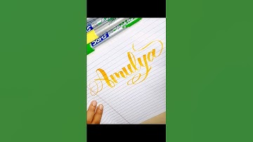 "Amulya" Name Calligraphy #shorts #lettering #art #handlettering #calligraphy