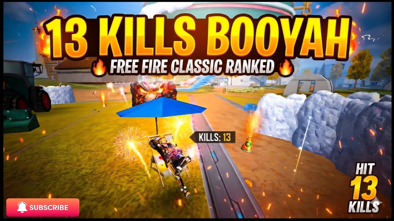 13 Kills BR Ranked Booyah💥|Intense RankedMatch | Free Fire - YouTube