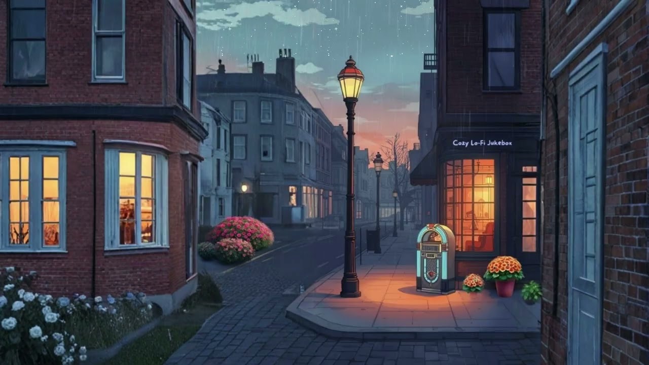 🌟Quiet Sunset Street Ambience - #lofi #studymusic #lofibeats #lofimusic #chillmusic #backgroundmusic