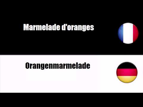 TRADUCTION  = ALLEMAND = FRANCAIS = Marmeladen