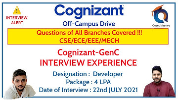 Cognizant-GenC Interview Experience -22 JULY 2021 | CSE #cognizantgenc #freshersinterview