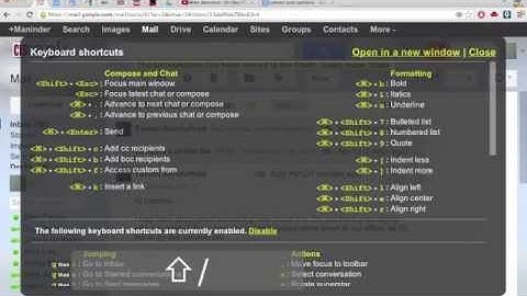 GAFE GMail Keyboard Shortcuts