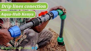 GUIDE ON HOW TO CONNECT DRIP LINES IN A GREENHOUSE  IN KENYA  by  AQUA-HUB KENYA :  CALL 0790719020