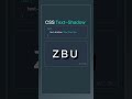 CSS text-shadow Property Explained