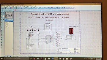 Decodificador BCD a 7 segmentos (simulación Proteus)