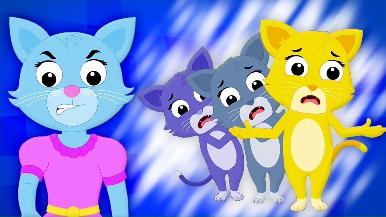 Три маленьких котята | Котята рифма для детей | потешки для детей | Three Little Kittens Rhyme