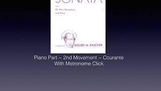 Henri Eccles arr. Siguard Rascher Sonata in Gm Mvt 2 Courante Piano Accomp. (with metronome click)