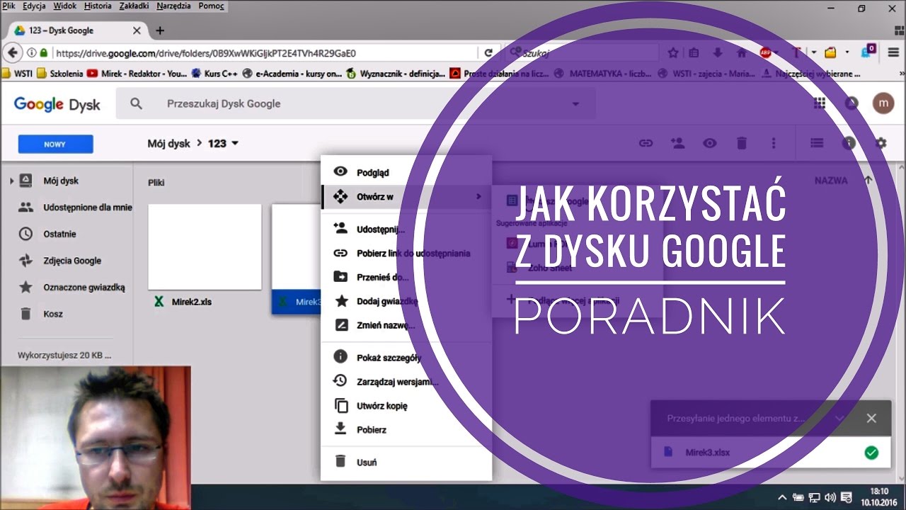 Jak Korzystac Z Dysku Google Dysk W Chmurze Forumwiedzy Youtube