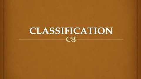 Supervised and unsupervised classification