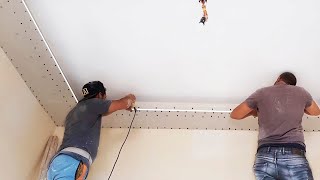 Прямое объяснение конструкции потолка из гипсокартона