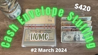 Cash Envelope Stuffing #2 March 2024 \/\/ Low Income Weekly Budget