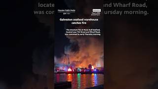 Three people and a dog rescued from fire at Galveston seafood warehouse
The Galveston Fire Department responded to a fire Wednesday night at a seafood warehouse, where three people and a dog were rescued.
The structure fire at Texas Gulf Seafood, located near 7th Street and Wharf Road, was contained by early Thursday morning. The cause of the fire is still unknown.
Follow along for updates.
🎥+✍️: Julianna Washburn/Houston Public Media Three people and a dog rescued from fire at Galveston seafood warehouse
