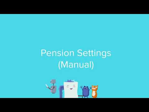 Pension Settings Manual Setup Support video - KeyPay UK