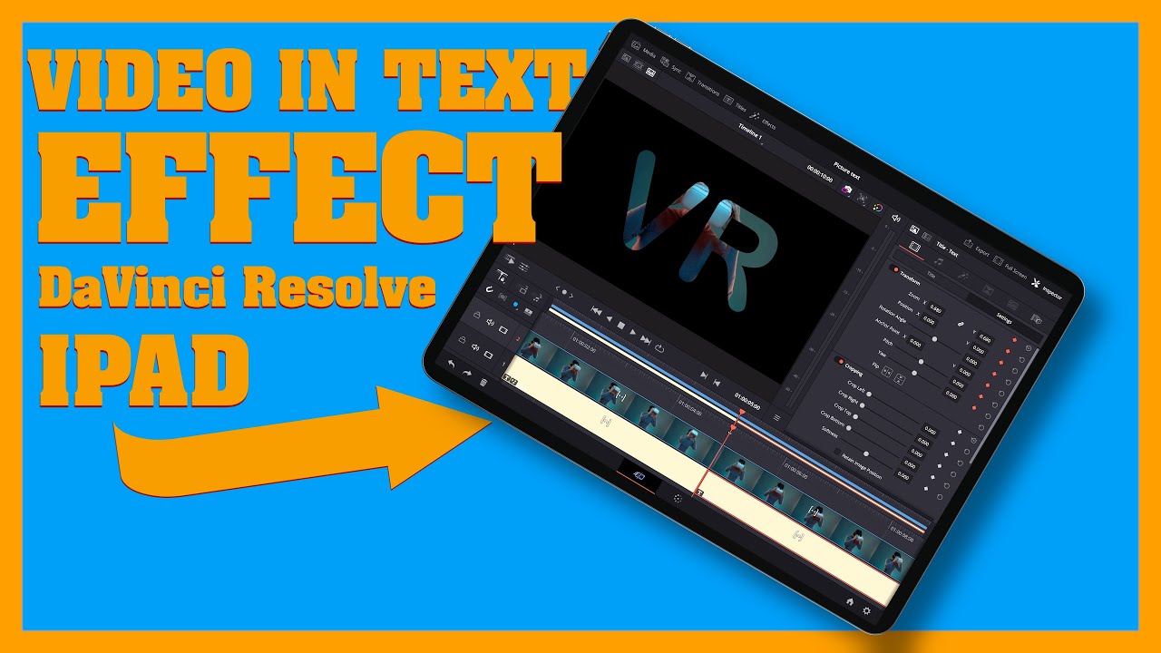 Davinci Resolve Ipad- video in text effect - YouTube