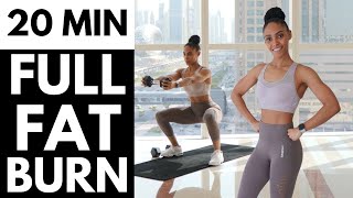 LOW IMPACT Full Body FAT BURN with Dumbbells | Home Workout 🔥