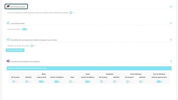 Admin Account System Settings