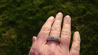 A modern diamond set cocktail ring