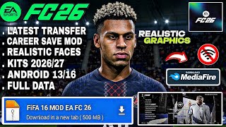 SIMILAR TO PS5! FIFA 16 MOD EA FC 26 Android Offline | Can Career Mode + All Tournaments HD GRAPHICS