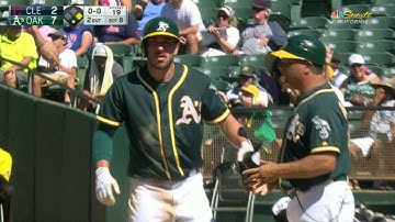 CLE@OAK: Joyce brings home two with a single