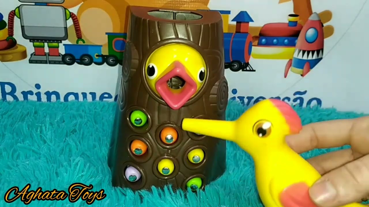 Minhoca Magnética Jogo - Pica-pau Pegar e Alimentar Habilidades Motoras  Finas Caule Brinquedos,Pica-pau pegando e alimentando habilidades motoras