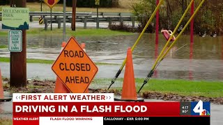 Driving in a flash flood