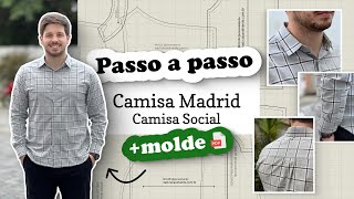 Passo A Passo Como Fazer  Camisa Madrid  Camisa Social  Moldes