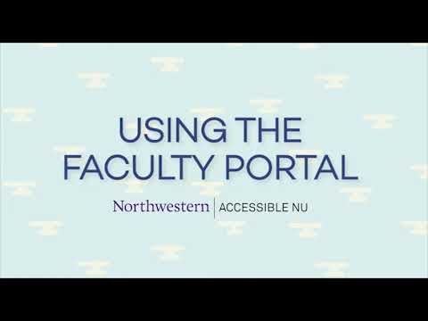 AccessibleNU Faculty Portal Guide 2021