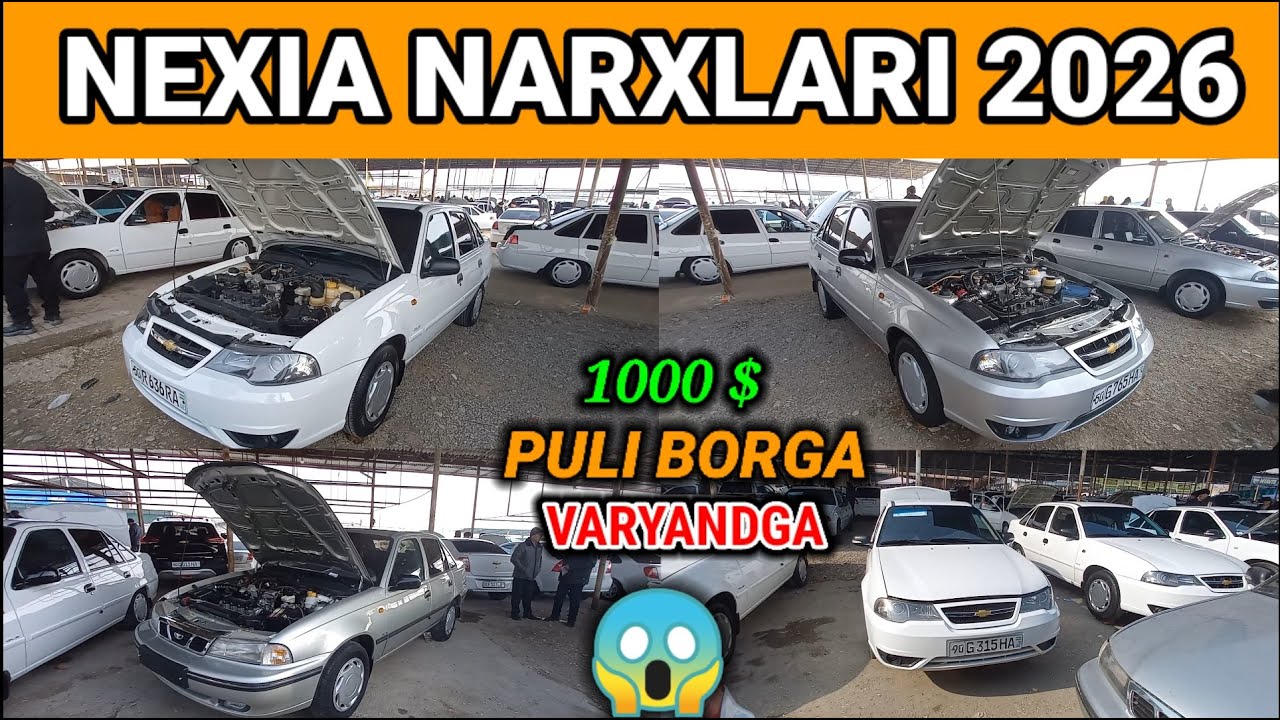 1 - Fevral NEXIA NARXLARI 2026. NAMANGAN MASHINA BOZORI. #nexia #narxlari #2026