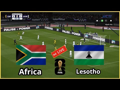 Lesotho vs South Africa Live World Cup qualifiers Full match today Football simulation Gameplay PC