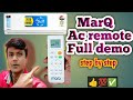 marQ ac remote full function/how to use mark AC remote/marQ AC remote full demo #sunilrajbhar