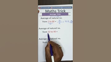 Average of natural numbers | maths trick