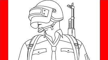 How To Draw Pubg Character - Step By Step Drawing